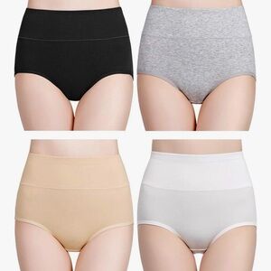 NIP Wirarpa High Waisted Cotton Underwear 4 Pack Women’s S Full Coverage